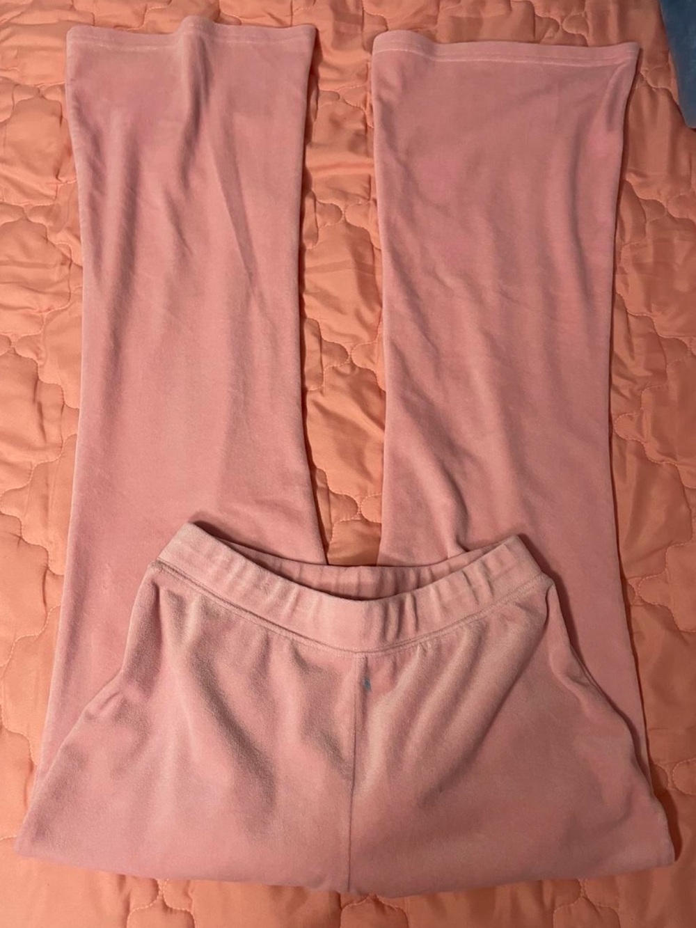 Soft Pink Fleece Boot-Cut Lounge Pants